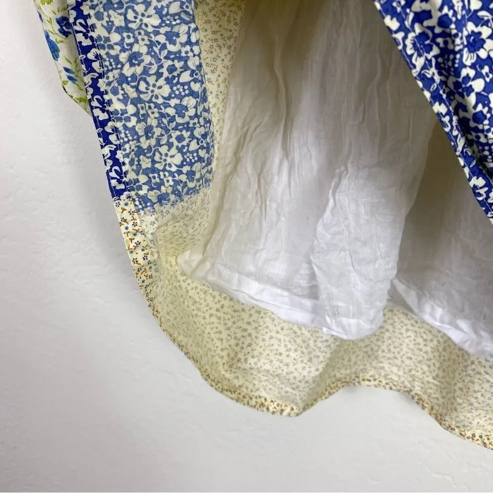 Shrawanti Girl’s Yellow & Blue Floral Long Dress